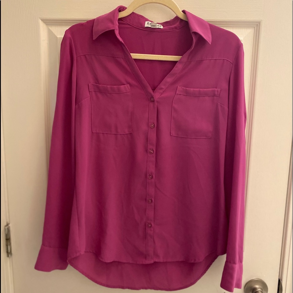 Express “The Portofino Shirt” Long Sleeve Blouse